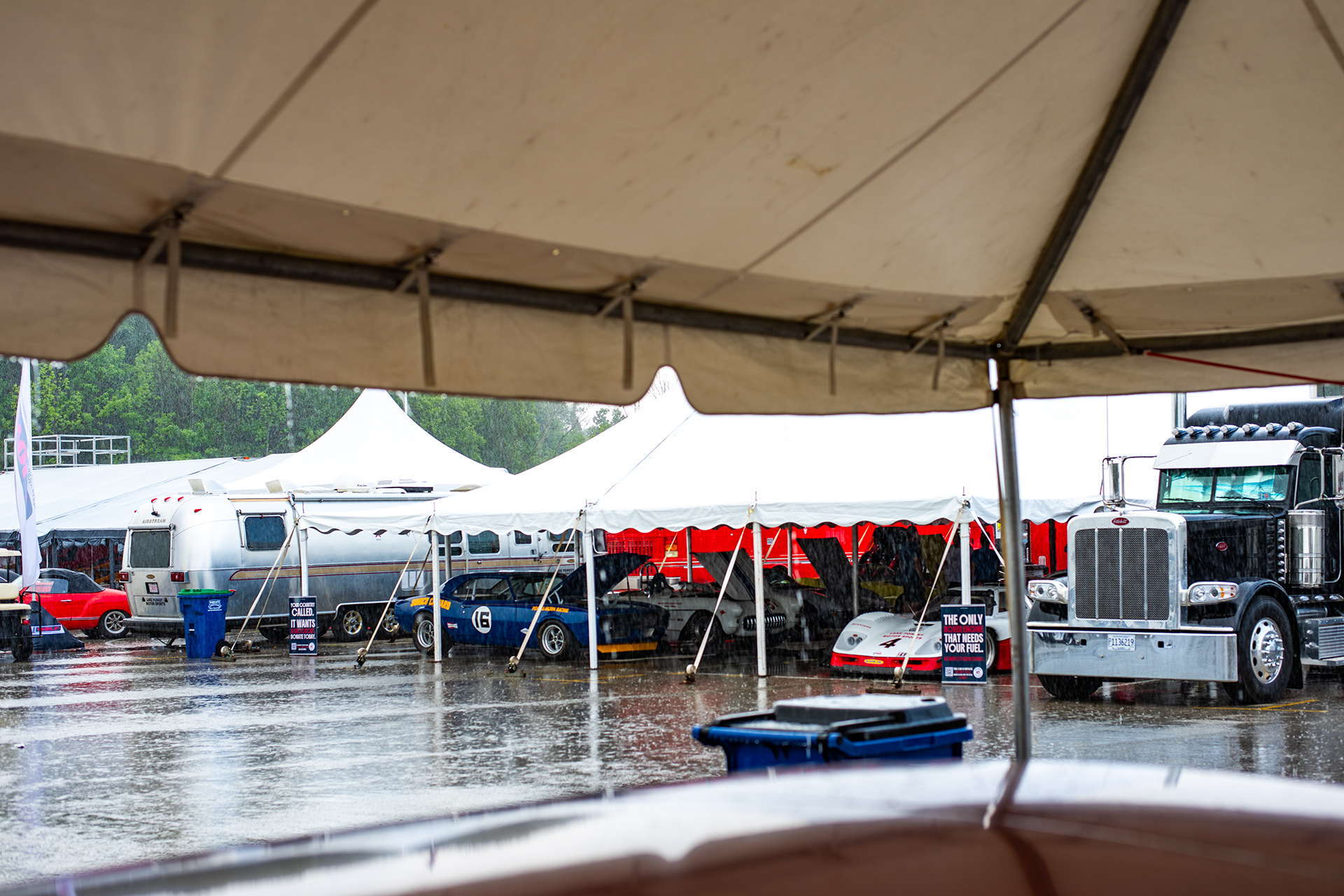 The rain and the pit across the way